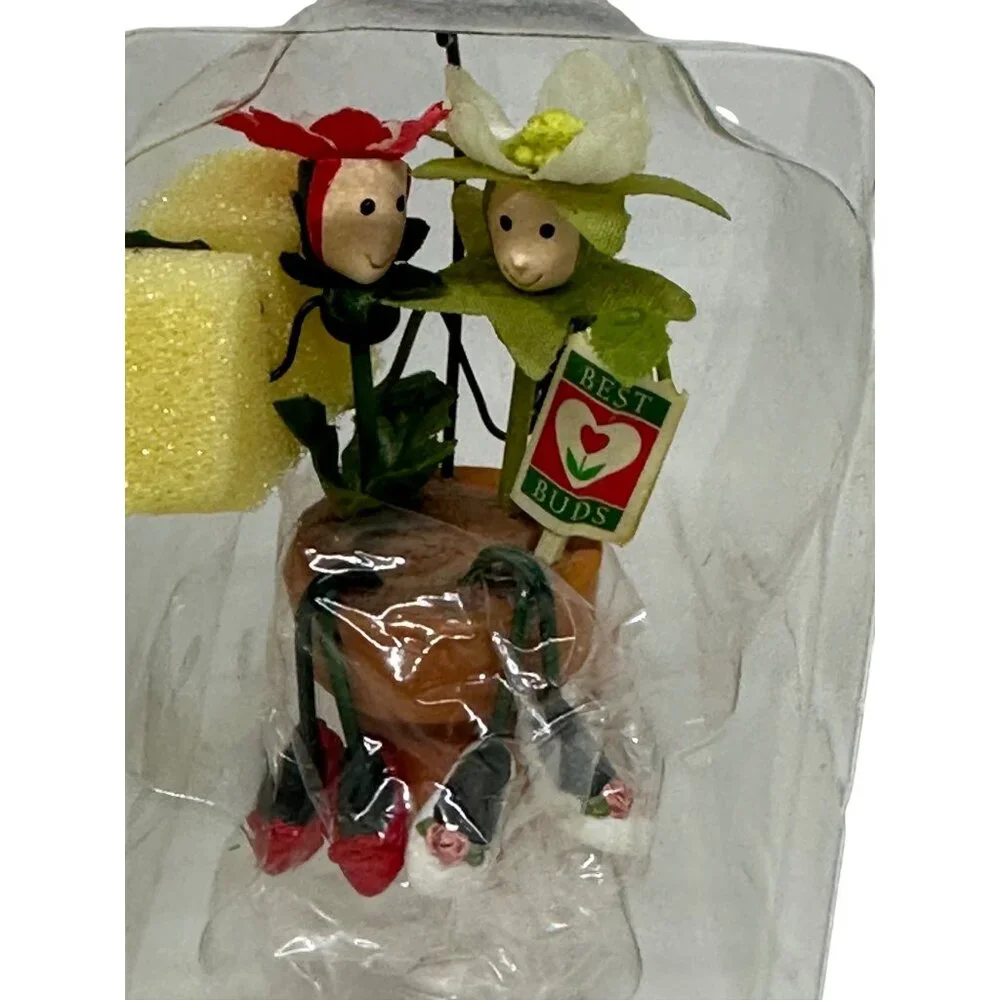 Hallmark 2007 Keepsake Ornament Best Buds Poinsettia Flower Pot Boxed‎ Christmas
